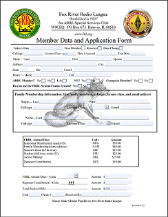 FRRL Fill in Member App